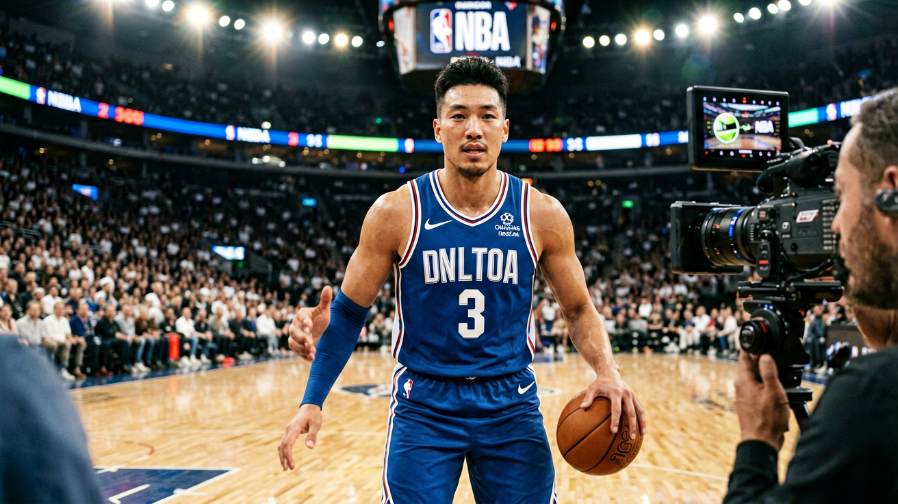 NBA赛场灯光与球员特写
